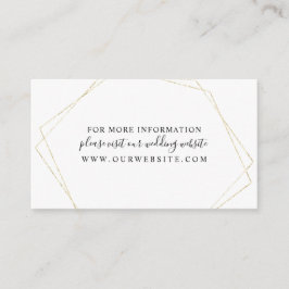 Enkelt Guld Geometric Ram-informationskort för höl Tilläggskort