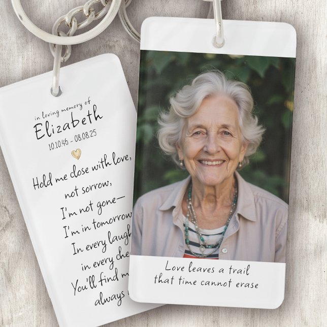 Enkelt Guld Heart Photo Dikt Memorial (Skapare uppladdad)