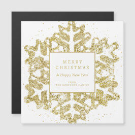 Enkelt Guld jul Glitter Snowflake Corporate