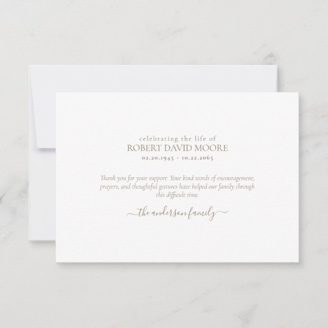 Enkelt Guld-textstrykningsblock Tack (Framsida)