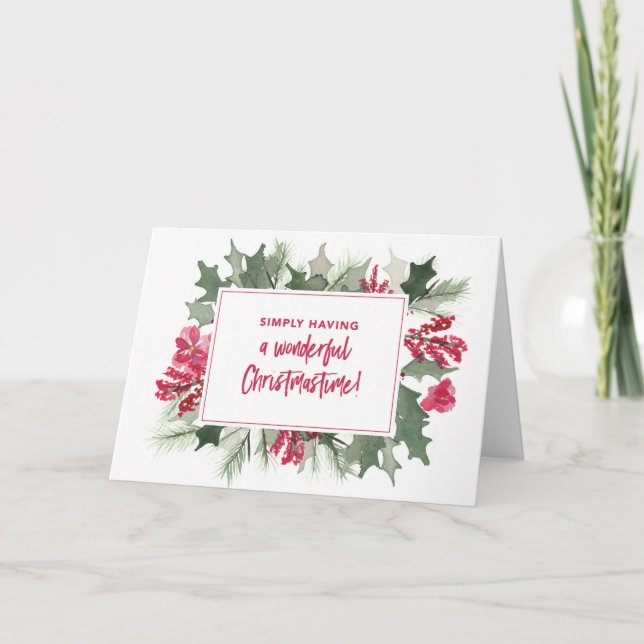 Enkelt ha ett underbart Christmastime kort (Framsida)