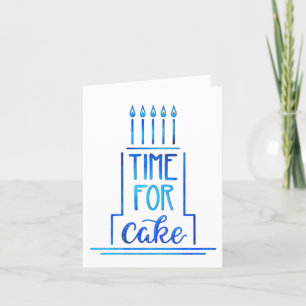 Enkelt Hand plockade Cake Grattis på födelsedagen Kort