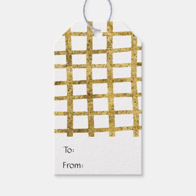 Enkelt hand plockade faux glitter helgdag presentetikett (Framsidan)