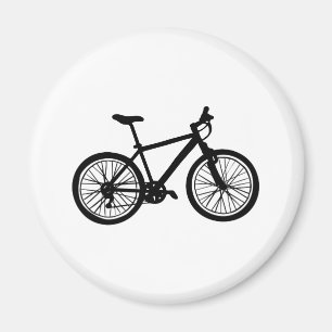 Enkelt hand plockadeklotter av cykeln i svart och magnet