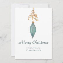 Enkelt handmålat vattenfärgsTurkos jul