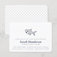 Enkelt handritat Shark Baby Gender-Neutralt-duscha