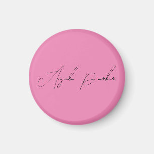 Enkelt handskriftsformat Rosa Professionell Namn Magnet