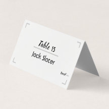 Enkelt handskrivet Bord-kort för skript i Bröllop