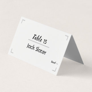 Enkelt handskrivet Bord-kort för skript i Bröllop Kort