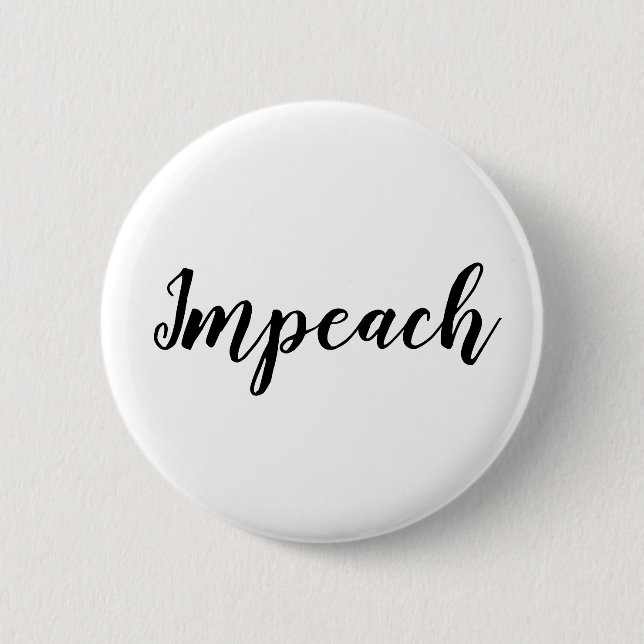Enkelt handskrivet skrivar Calligraphy Impeach Knapp (Framsida)