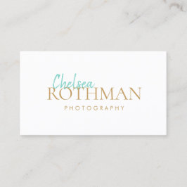 Enkelt, handskrivet typsnitt vitt visitkort