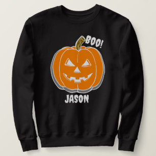 Enkelt Happy halloween boo spooky-pumpa Lång Ärmad Tröja