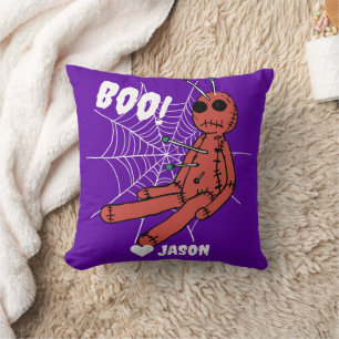 Enkelt Happy halloween boo spooky voodoo doll Kudde