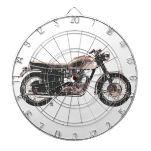 Enkelt härlig klassikermotorcykel darttavla