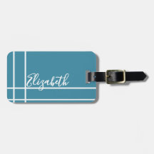 Enkelt havsblått minimalistiskt eget namn dam