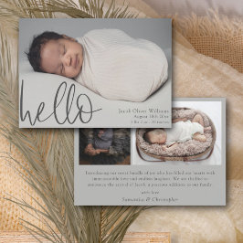 Enkelt Hej Baby fotomeddelande Meddelande