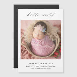 Enkelt Hej World Photo Birth-meddelande