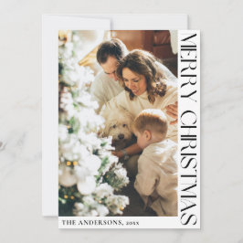 Enkelt Helgdag för minimalistiskt God jul Julkort