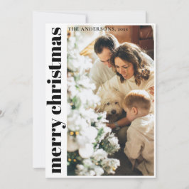 Enkelt Helgdag för minimalistiskt God jul Julkort