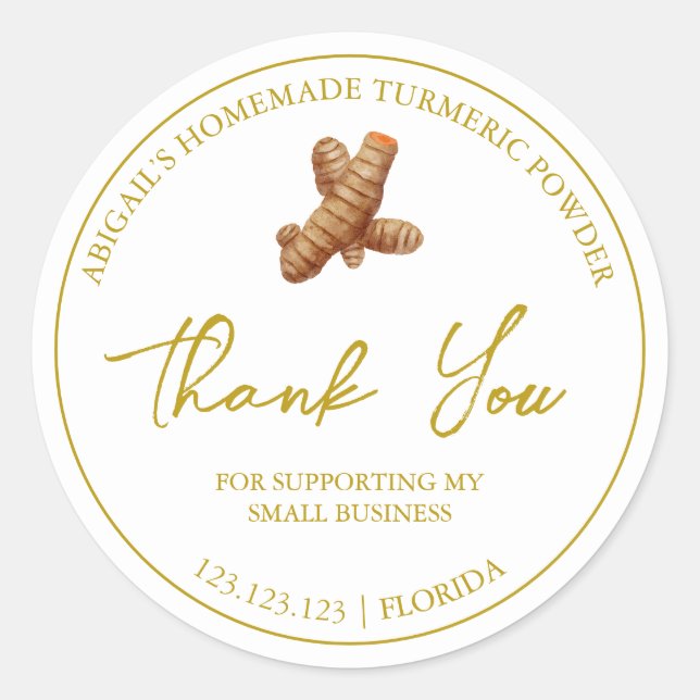 Enkelt hemmadet - turkiskt tack - etikett (Framsida)