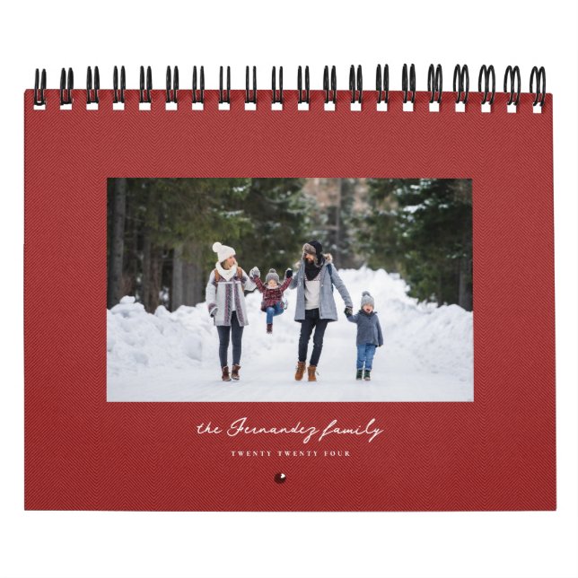 Enkelt herringben tweed Classic family Kalender (Omslag)