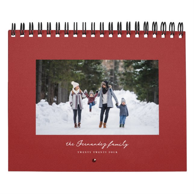 Enkelt herringben tweed Classic family Kalender (Omslag)