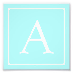 Enkelt Himlar Blue Monogram Fototryck