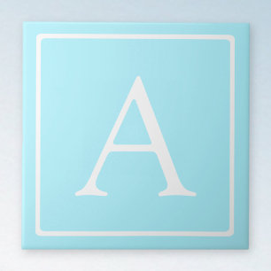 Enkelt Himlar Blue Monogram Kakelplatta