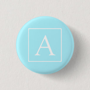 Enkelt Himlar Blue Monogram Knapp