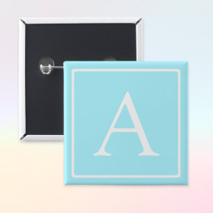 Enkelt Himlar Blue Monogram Knapp