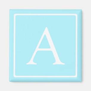 Enkelt Himlar Blue Monogram Magnet