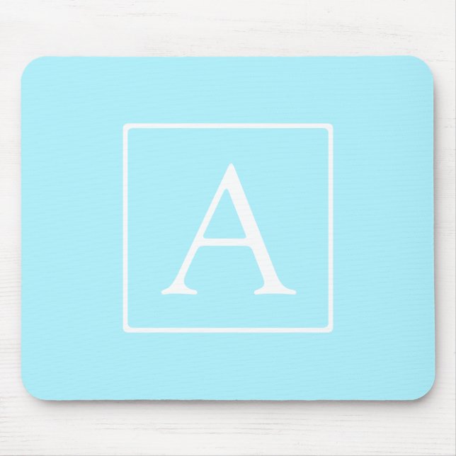 Enkelt Himlar Blue Monogram Musmatta (Framsidan)