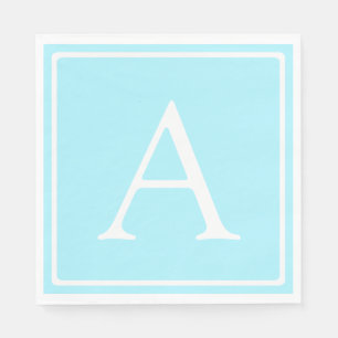 Enkelt Himlar Blue Monogram Pappersservett