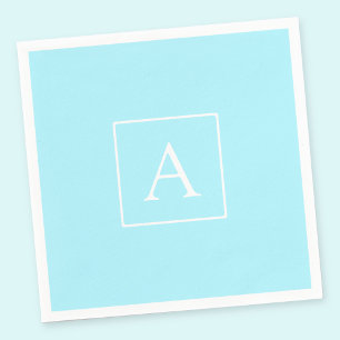 Enkelt Himlar Blue Monogram Pappersservett