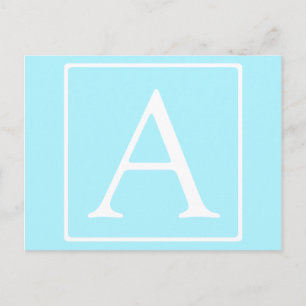 Enkelt Himlar Blue Monogram Vykort