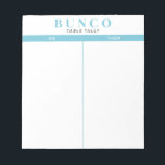 Enkelt Himlar Blue och White Bunco Bord Tally Anteckningsblock<br><div class="desc">Toss en lakan på varje bord för att hålla jämna steg med poängen och strömlinjeforma ditt Bunco-spel med det här redot så att det blir lätt för användan att riva av tally lakan med två tomma kolonner och himlar blå accenter.</div>
