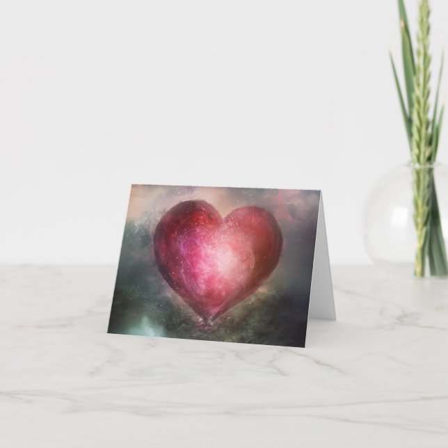 Enkelt hjärta, ändlöst Kärlek-kort Helgkort (Framsida)