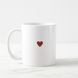 Enkelt Hjärta Burgunder Rödbrun Modern Minimalisti Kaffemugg