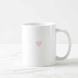 Enkelt hjärta Pastellrosa Modern minimalistisk chi Kaffemugg