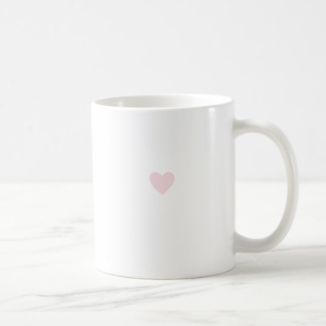 Enkelt hjärta Pastellrosa Modern minimalistisk chi Kaffemugg (Höger)