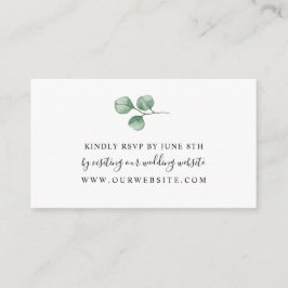 Enkelt hölje för Eucalyptus bröllop OSA online Tilläggskort