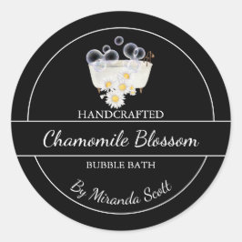 Enkelt Homemade Chamomile Bubble Bath-märke Runt Klistermärke