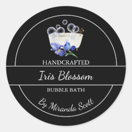 Enkelt Homemade Iris Bubble Bath-märke Runt Klistermärke