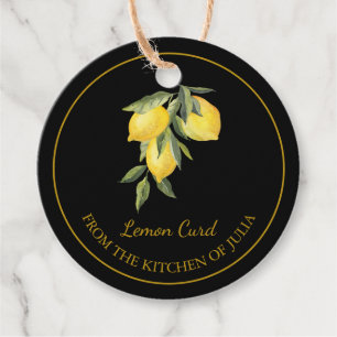 Enkelt homemade Lemon Curd hängning Märkre l Black Gåvor Etiketter