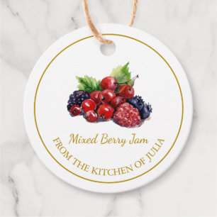Enkelt Homemade Mixed Berry Sylt hängMärkre Vit Gåvor Etiketter