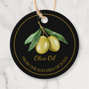 Enkelt homemade Olive Oil Het Hopp Märkre l White Gåvor Etiketter