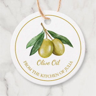 Enkelt homemade Olive Oil Het Hopp Märkre l White Gåvor Etiketter