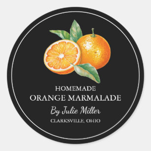 Enkelt homemade Orange Marmalade-märke Runt Klistermärke