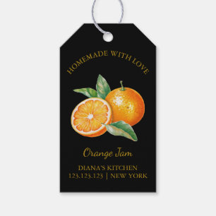 Enkelt Homemade Orange Sylt Hopp Märkre l Black Presentetikett