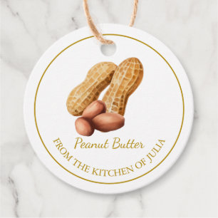 Enkelt homemade Peanut Butter Häng Märkre l White Gåvor Etiketter